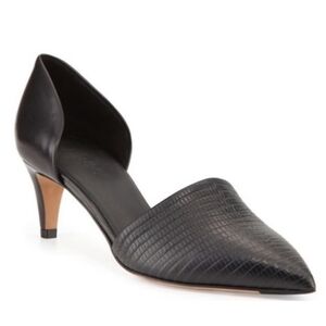Vince Aurelian Leather D’Orsay Kitten Heels Shoes